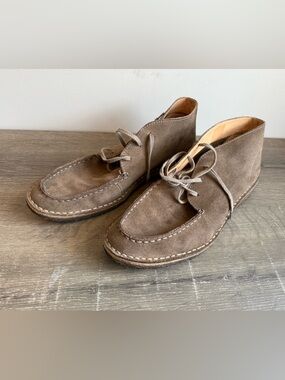 J. Crew Men's Suede Boat Shoes in Gray-Brown